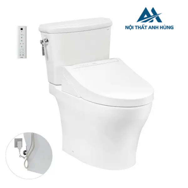 Bồn cầu TOTO CS986GW14 2 khối nắp điện tử Washlet