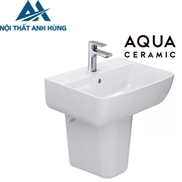 Lavabo Inax AL-312V/L-298VC Treo Tường Chân Ngắn Aqua Ceramic