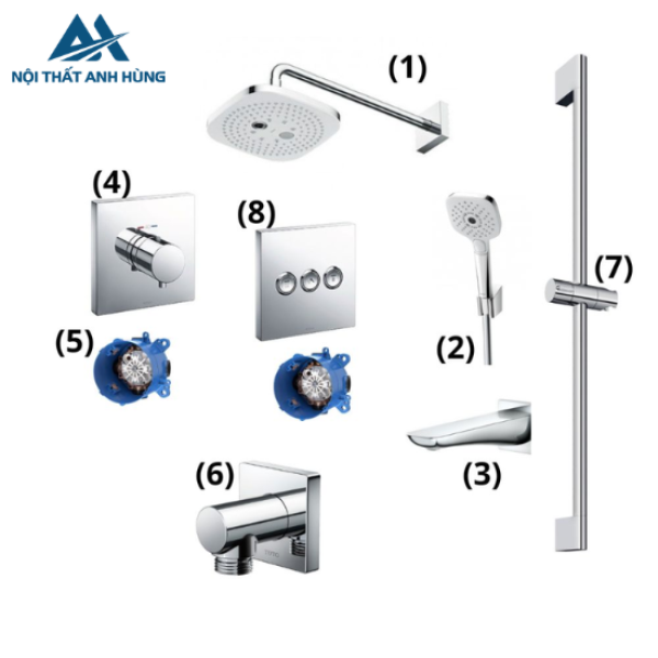 Sen tắm âm tường 3 đường nước nhiệt độ TOTO TBW02004A