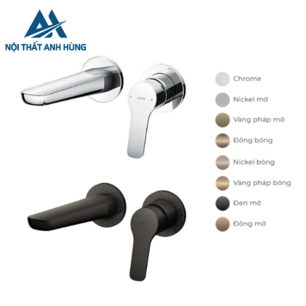Vòi lavabo nóng lạnh gắn tường TOTO TLG03307BB