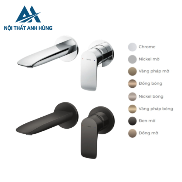 Vòi lavabo nóng lạnh gắn tường TOTO TLG04309BB